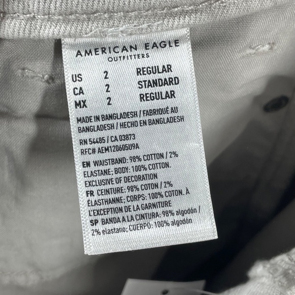 NEW American Eagle Outfitters Jeans Womens 2 tan beige denim mom jeans preppy - Picture 7 of 11